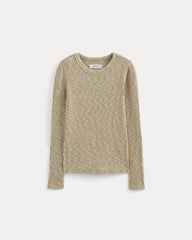 The Cozy Rib Long-Sleeve Tee | Cornstalk / Bone Twist