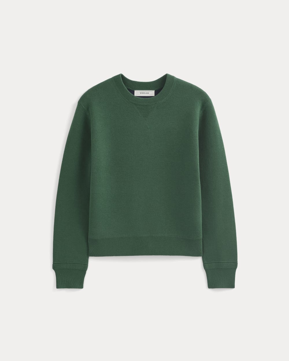 Double Knit Crew in Cotton Merino | Hunter Green
