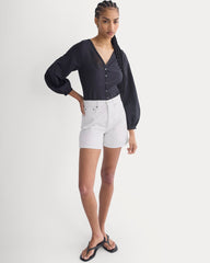 Way-High® A-Line Denim Short | Bright White