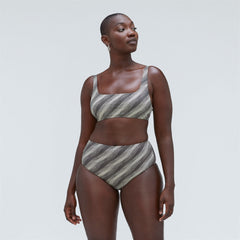 The High-Rise Hipster Bottom |  Black / Canvas