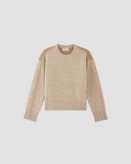 The Good Merino Wool Crewneck Sweater | Light Camel / Dark Oat