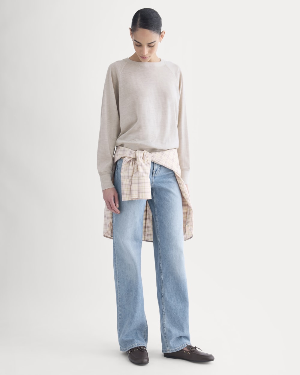 Raglan Sweater in Ultrasoft Merino | Heathered Oat