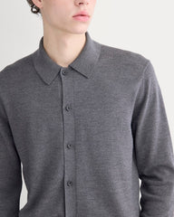Ultrasoft Button-Down Sweater | Heather Mid Charcoal