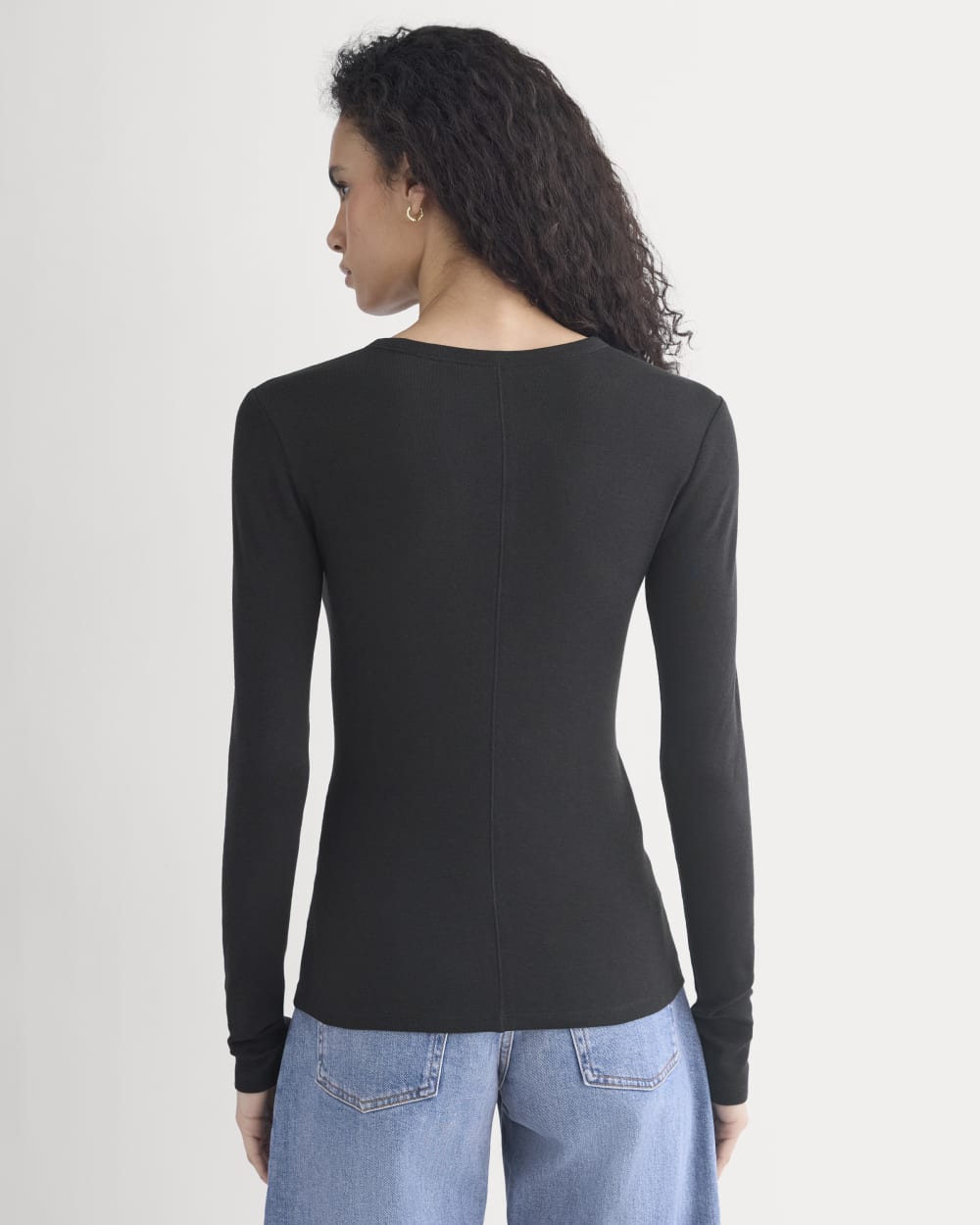 Tissue Long-Sleeve Crew | Black