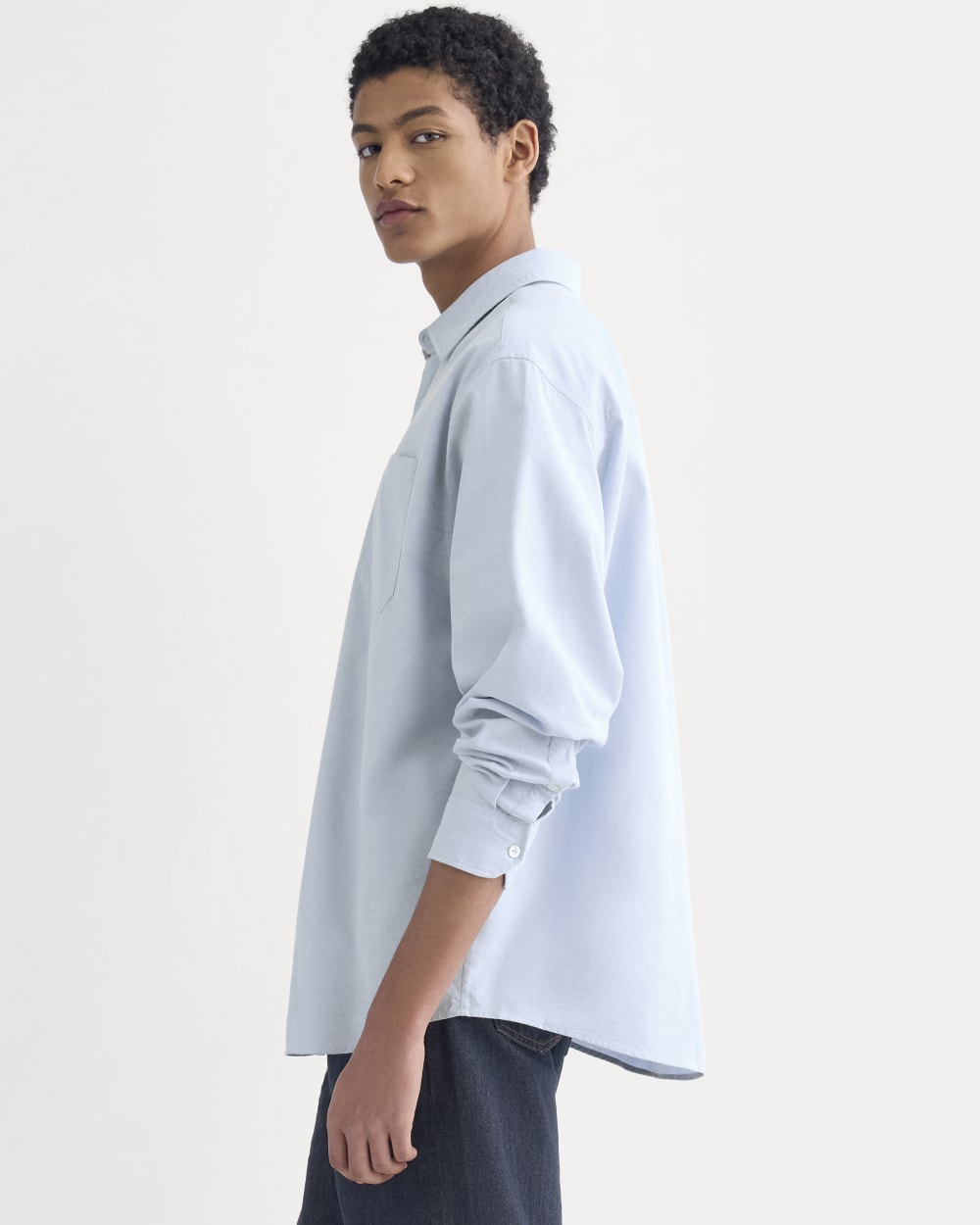Lightweight Oversized Oxford | Light Blue