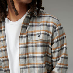 The Heavyweight Overshirt | Uniform | Tobacco Brown / Heather Grey Plaid