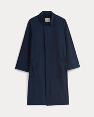 Re:Cycled Nylon Mac Coat | Deep Navy