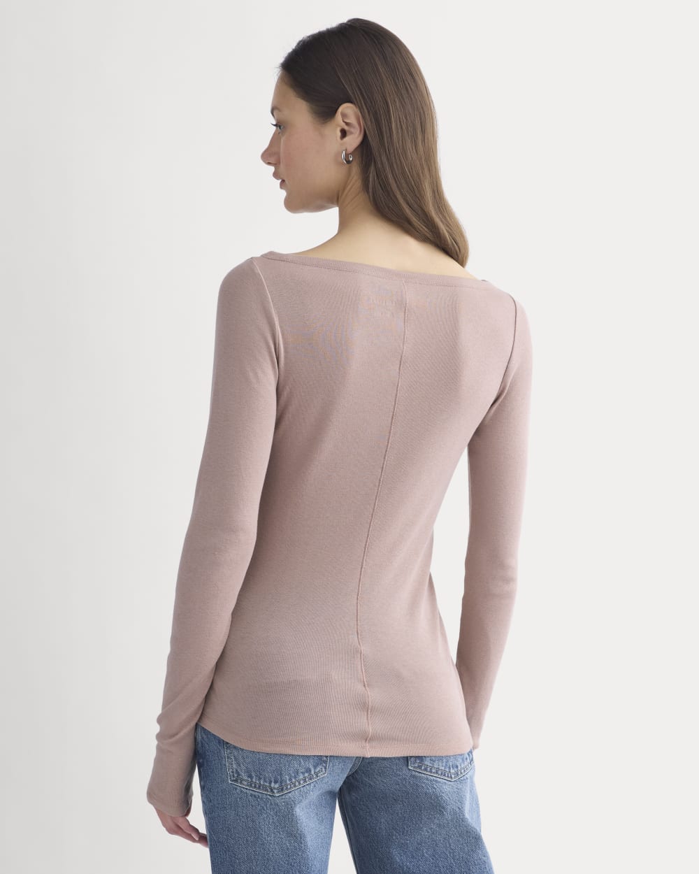 Tissue Boatneck Top | Dusty Rose