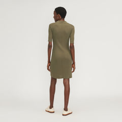 The Ribbed Short-Sleeve Polo Dress | Kalamata