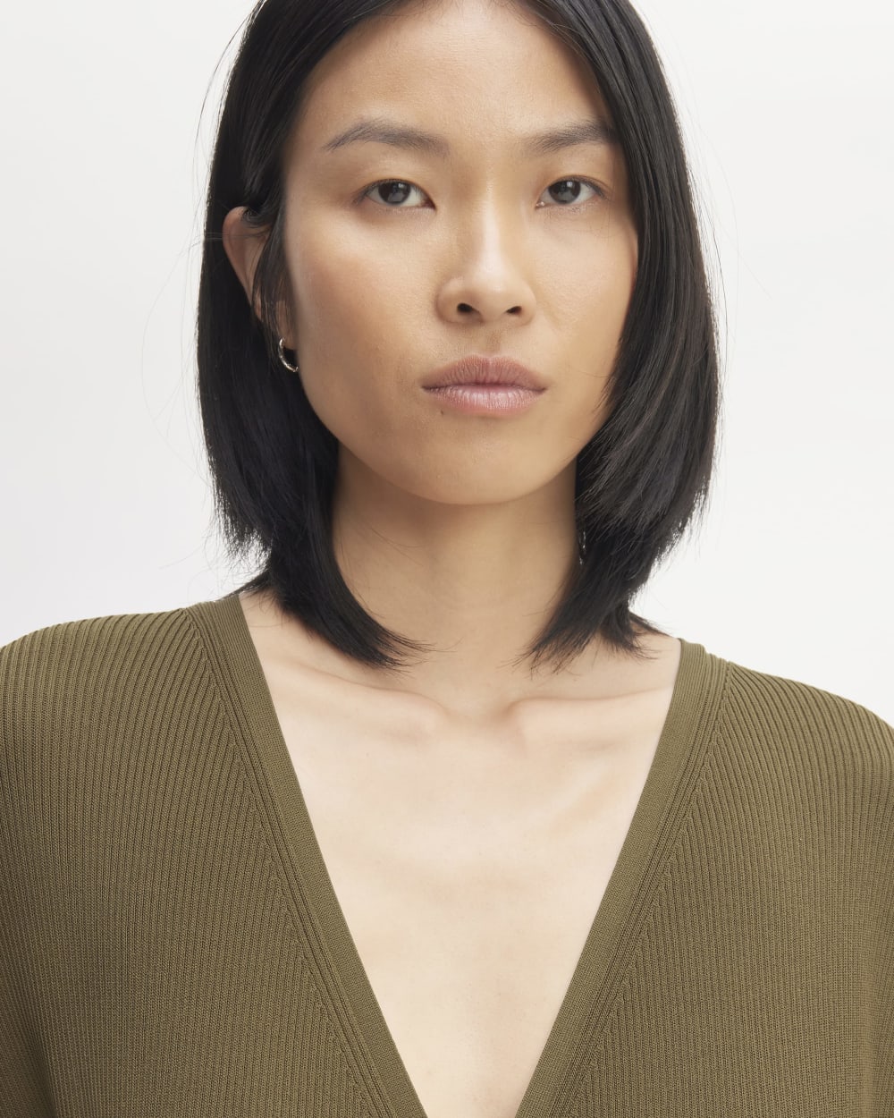 The Ribbed Wrap Midi Dress | Beech
