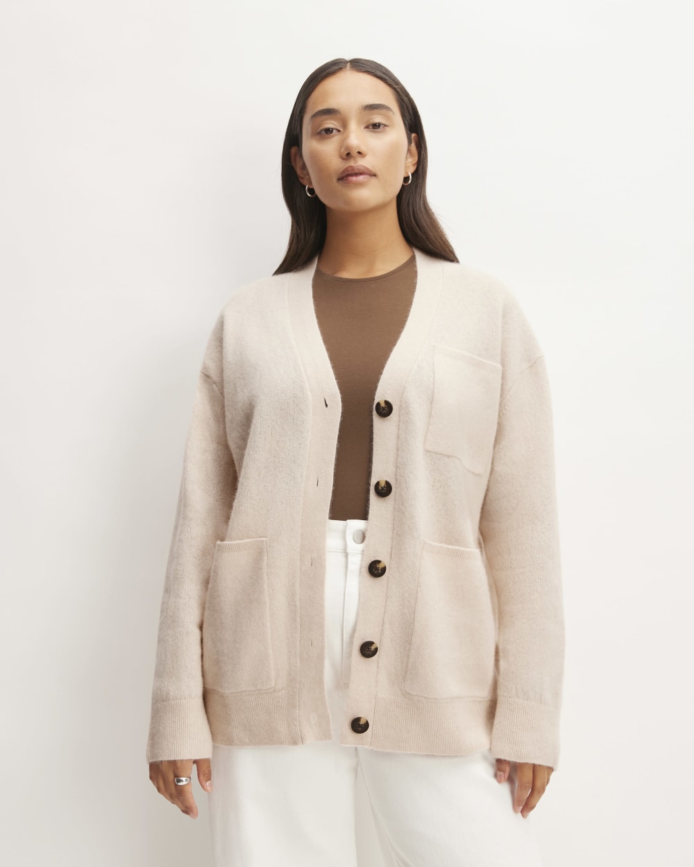 The Cozy-Stretch Relaxed Cardigan | Whisper Pink