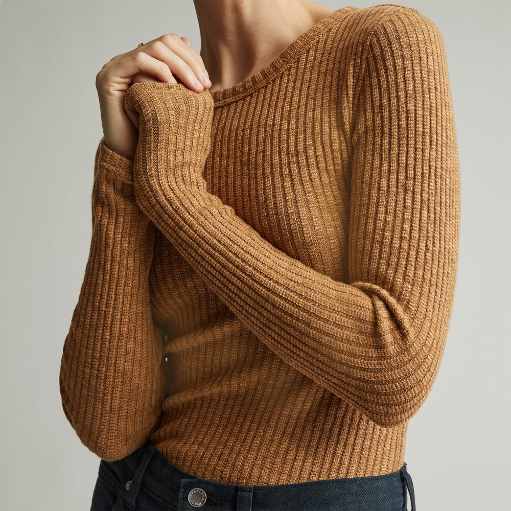 The Cozy Rib Long-Sleeve Tee | Cappuccino