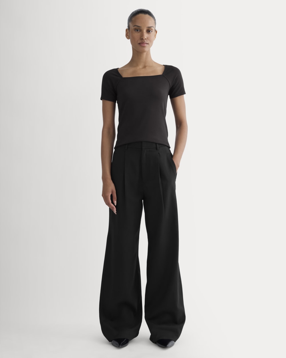 The Form Square-Neck Top | Black