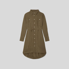 The City Stripe Draped Shirt Dress | Beech