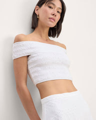 The Gauze Smock Top | White