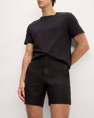 The 7" Linen Trouser Short | Black