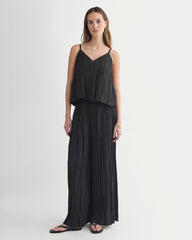 Crinkle Trapeze Tank | Black