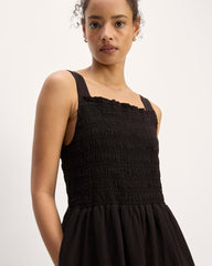 The Gauze Smock Dress | Black