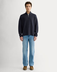 The No-Sweat Quarter-Zip | Heathered Midnight