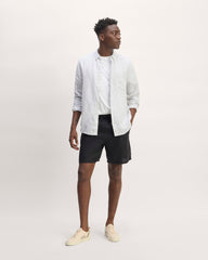 The Classic Shirt in Linen | White / Black