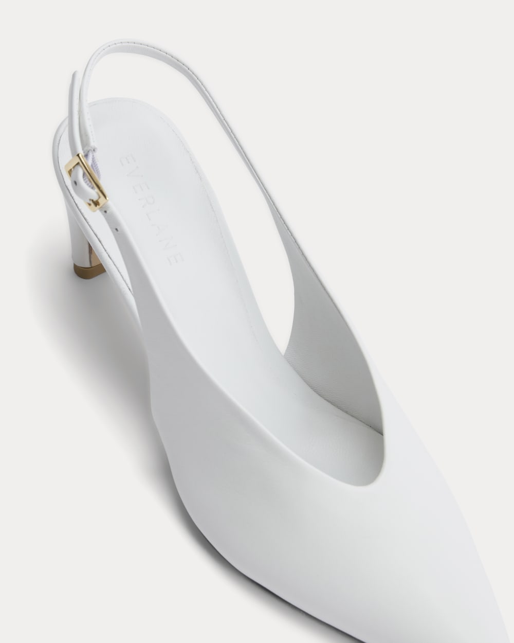 Pointed-Toe Slingback Heel | Snow