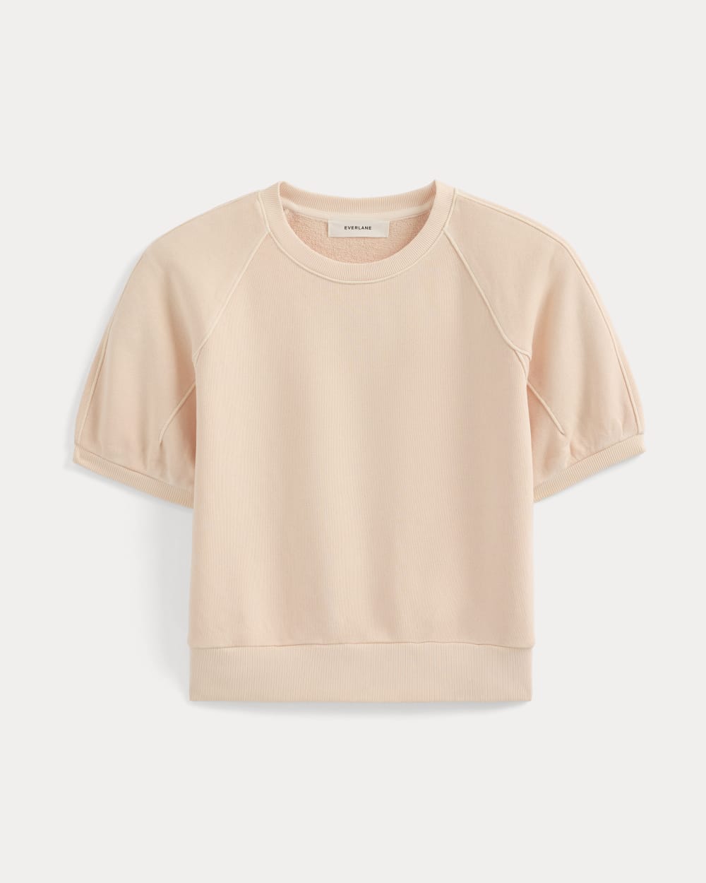 Lightweight Terry Blouson Short-Sleeve Crew | Pale Peach
