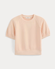 Lightweight Terry Blouson Short-Sleeve Crew | Pale Peach