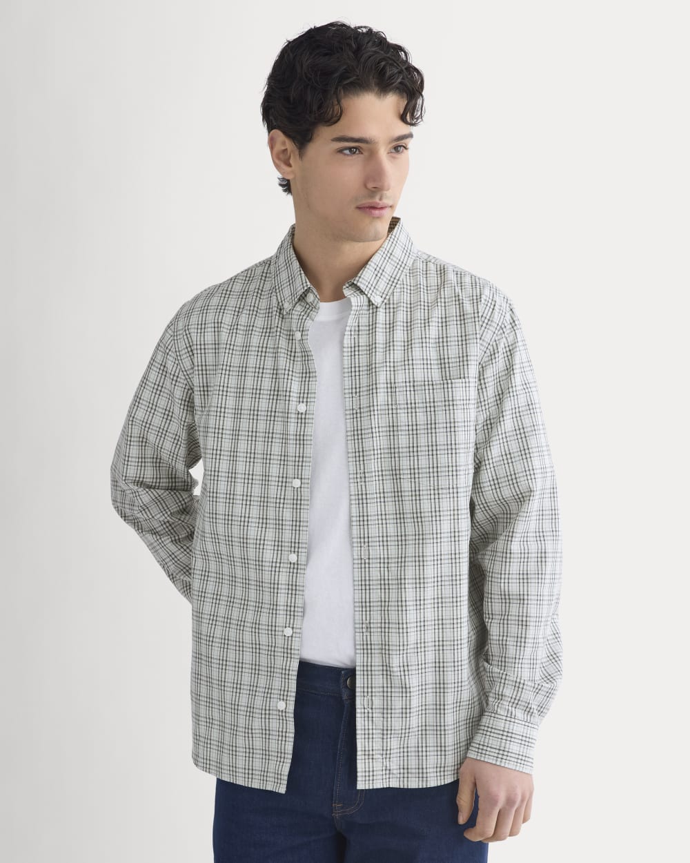 Washed Poplin Shirt | Skywriting/Multi