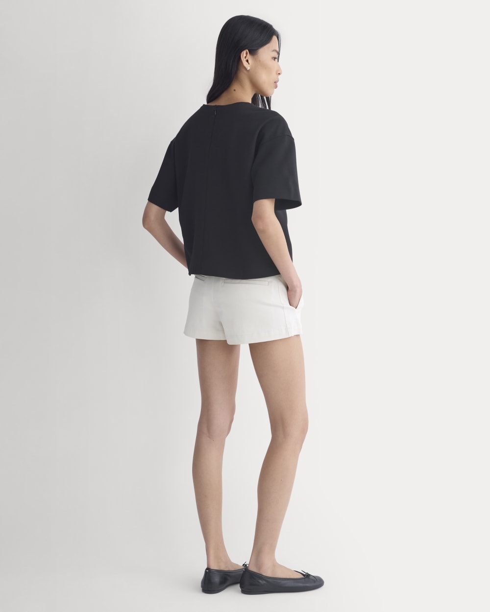 Ponte Oversized Tee | Black