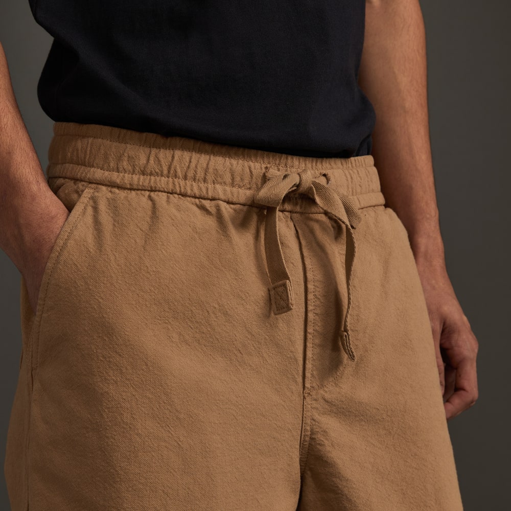 The Canvas Organic Cotton Drawstring Pant | Cappuccino