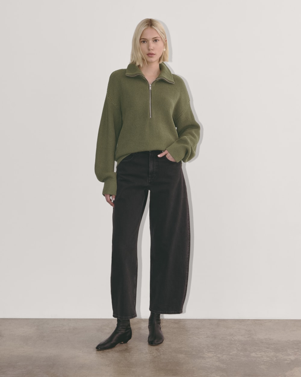 The Half-Zip in Everyday Cotton | Kalamata