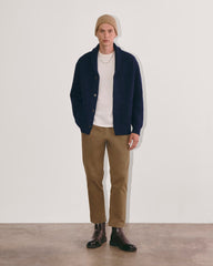 The Felted Merino Shawl Collar Cardigan | Deep Navy