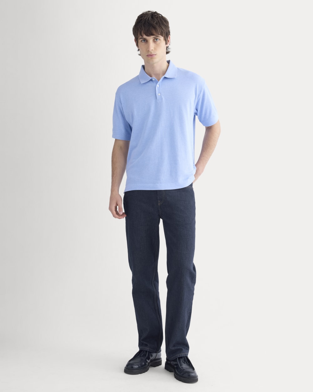 Classic Piqué Polo | Heathered Open Air