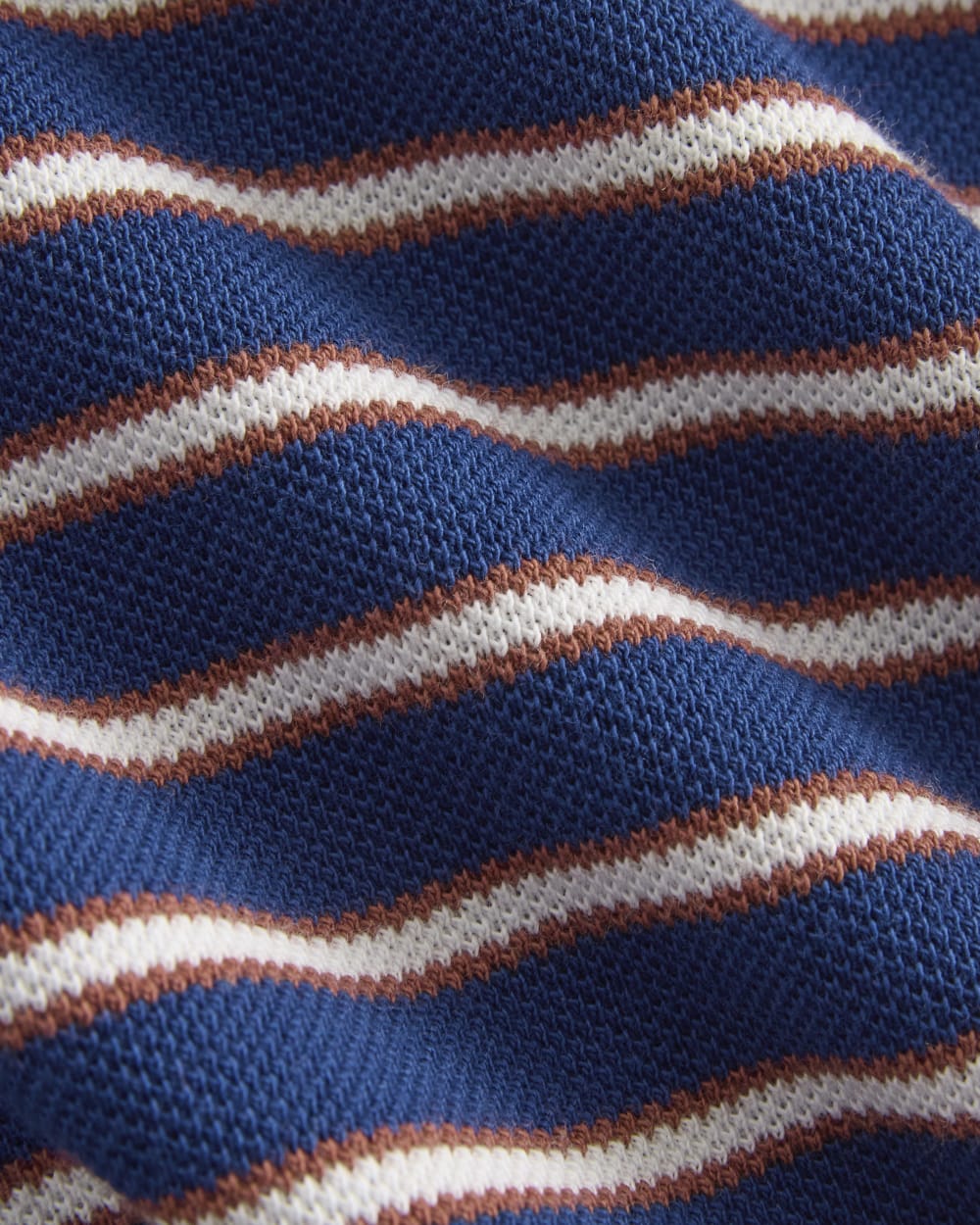 Pique Boxy Polo | Estate Blue/Henna/Gardenia