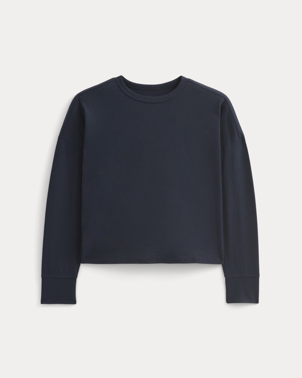 Oversized Boxy Crew in Essential Cotton | Deep Navy