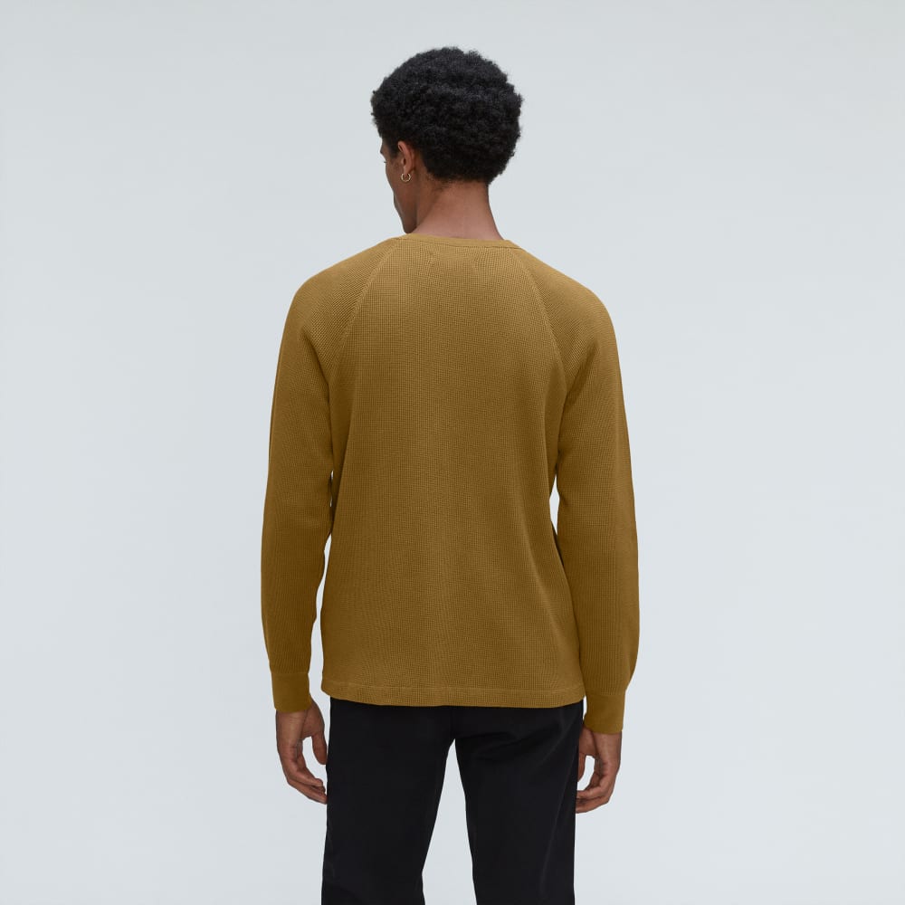 The Waffle Long-Sleeve Henley Tee | Tapenade