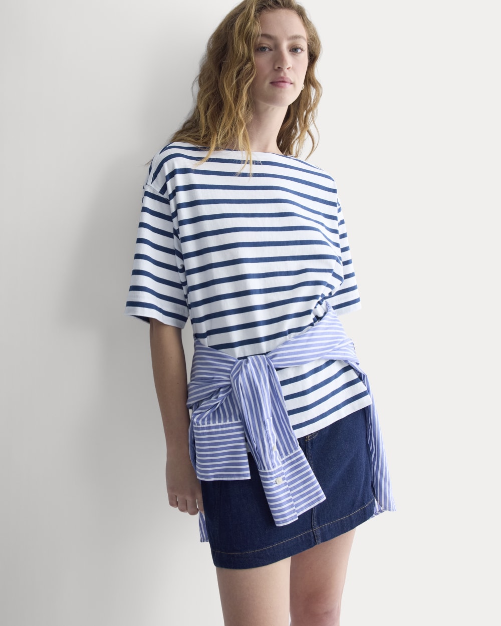 Mariner Tee | White/Estate Blue