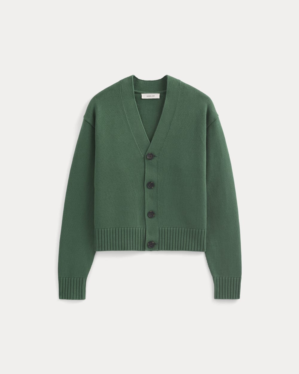 Cropped Cardigan in Everyday Cotton | Hunter Green
