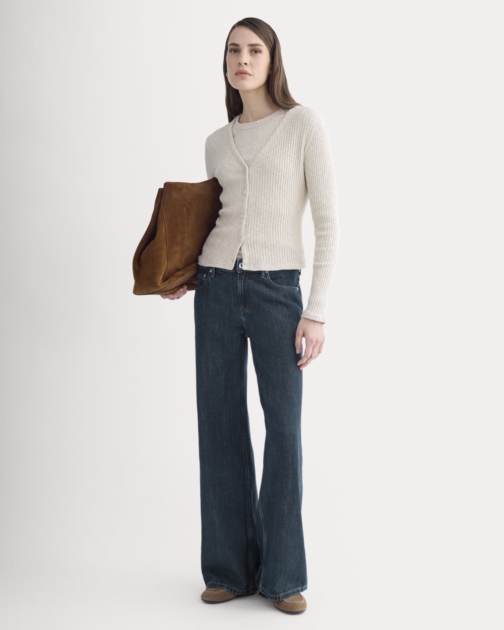 The Cozy Rib Cardigan | Peyote / Bone