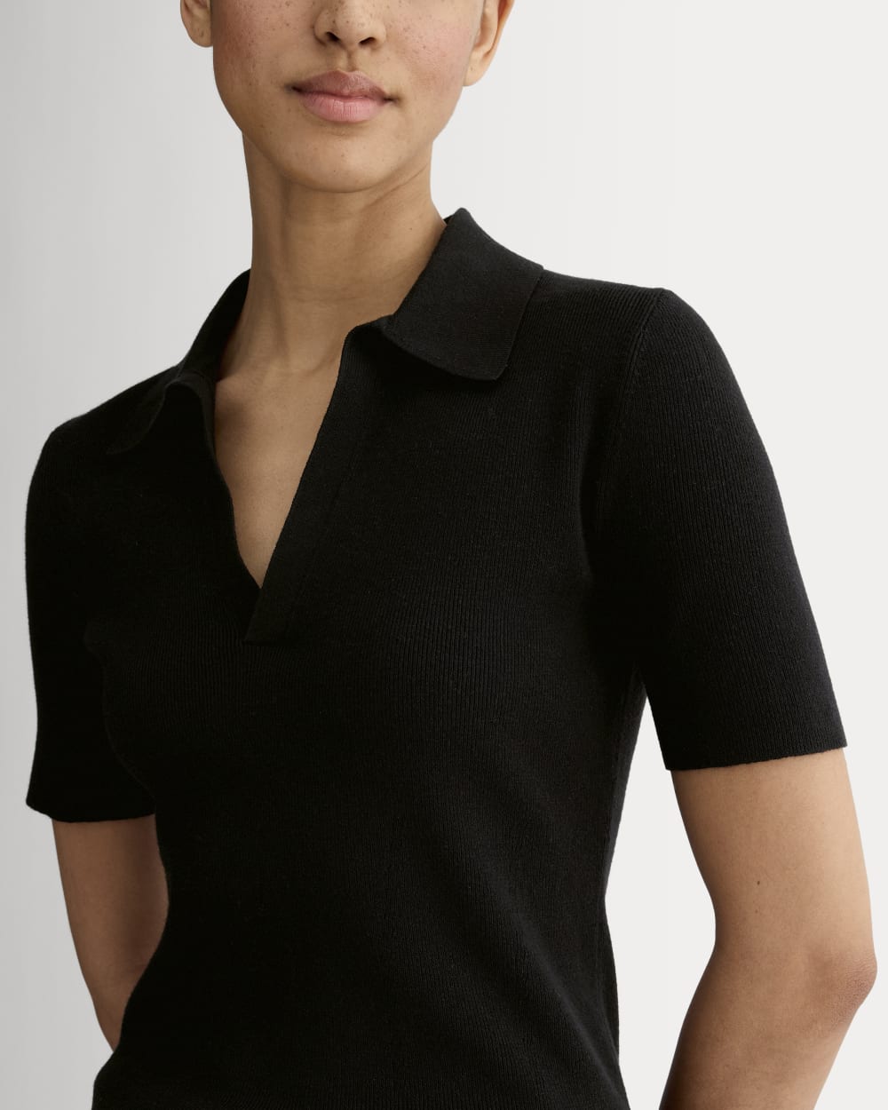 The Knit Polo | Black