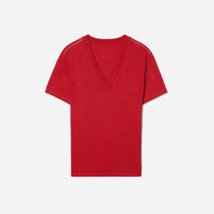 The Vintage V-Neck Hemp Tee | Goji Berry