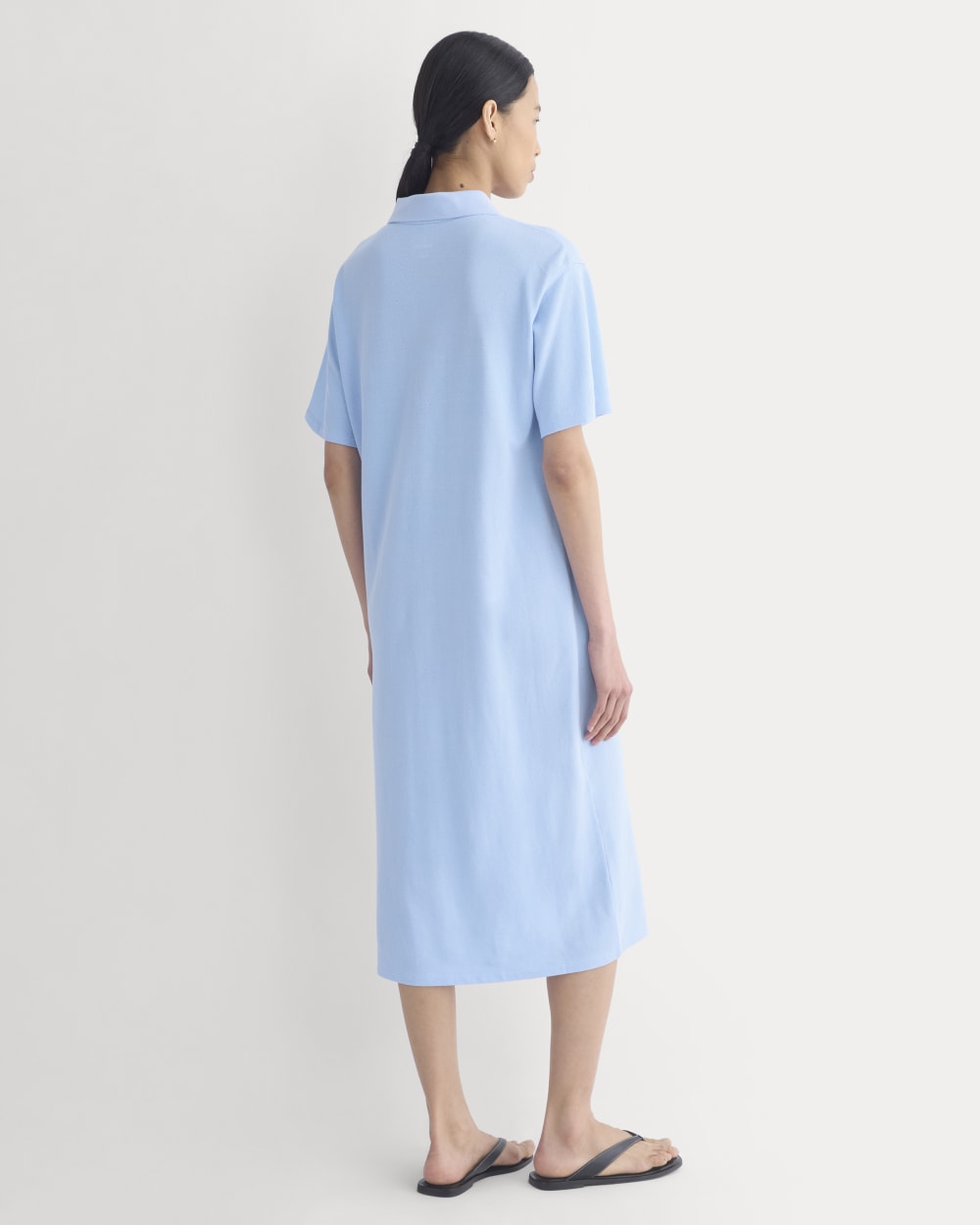 Pique Polo Short-Sleeve Dress | Open Air Blue