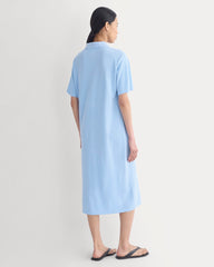 Pique Polo Short-Sleeve Dress | Open Air Blue