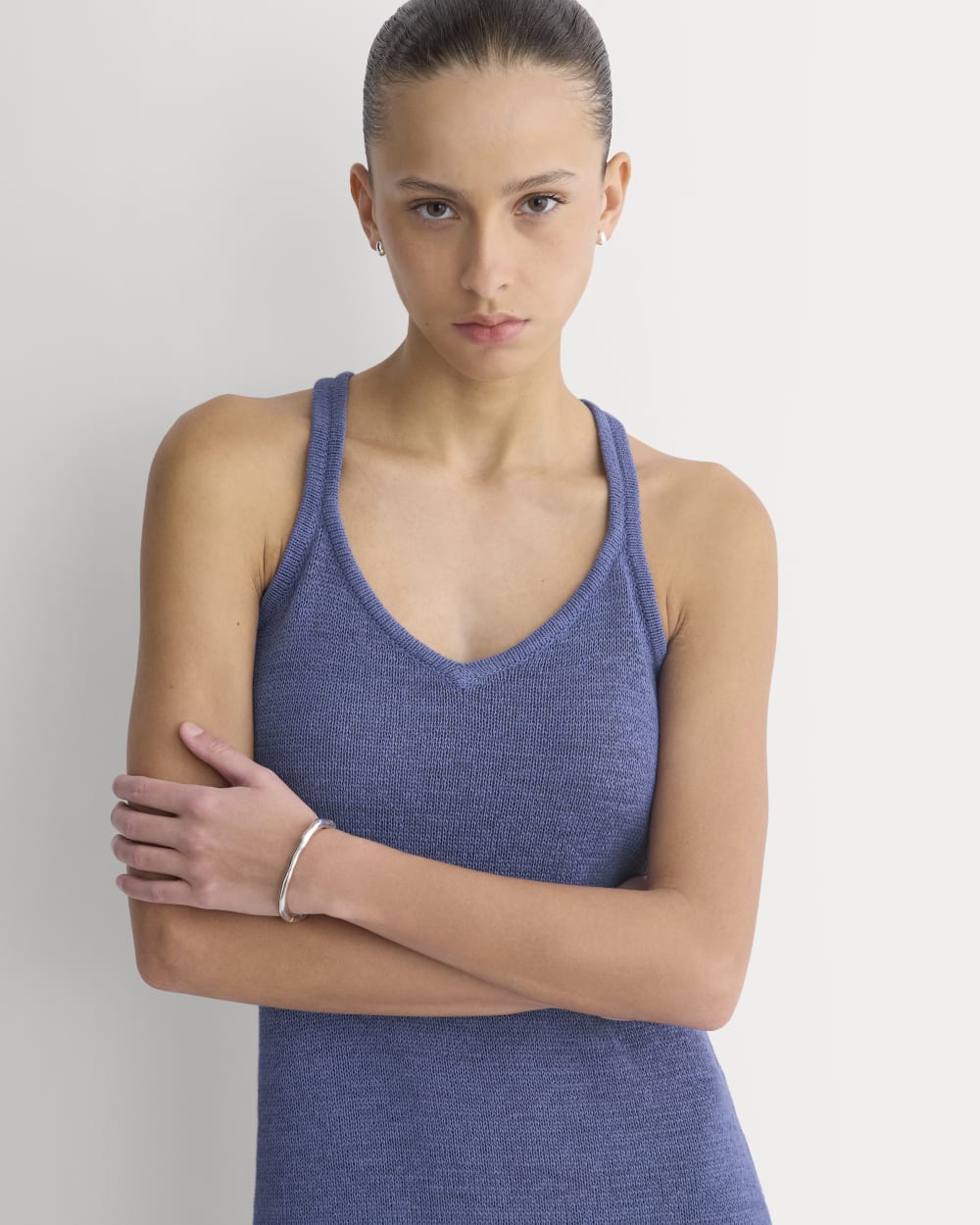 Sweater Racerback Midi Dress | Blue Dusk