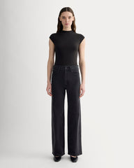 The Form Funnel-Neck Bodysuit | Black