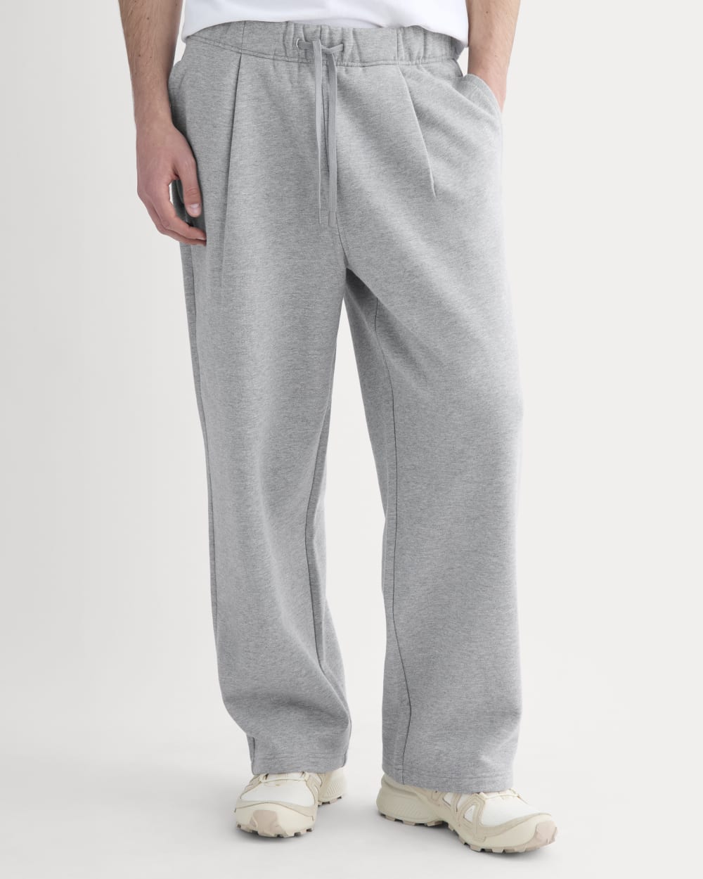 Luxe Fleece Pleated Sweatpant | Vintage Heather Grey