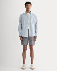 The 7" Linen Trouser Short | Navy Chambray