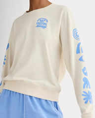 The Everlane x Parks Project Off-Duty Long-Sleeve Tee | Natural / Granada Sky Blue