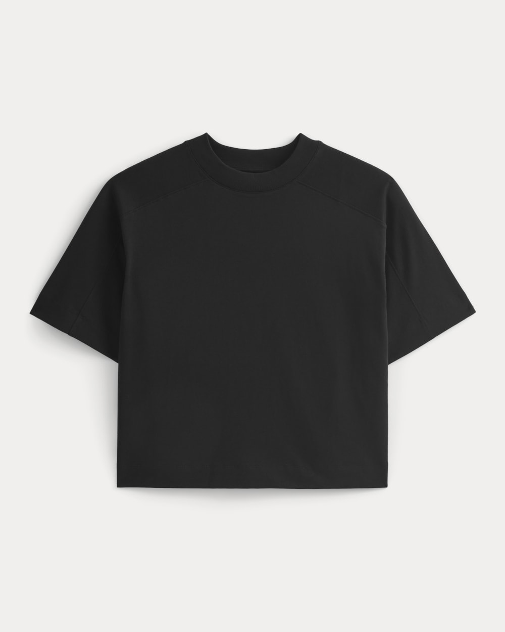 Oversized Seamed Tee | Black
