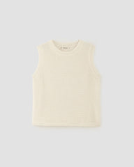 The Organic Cotton Open-Stitch Tank | Bone